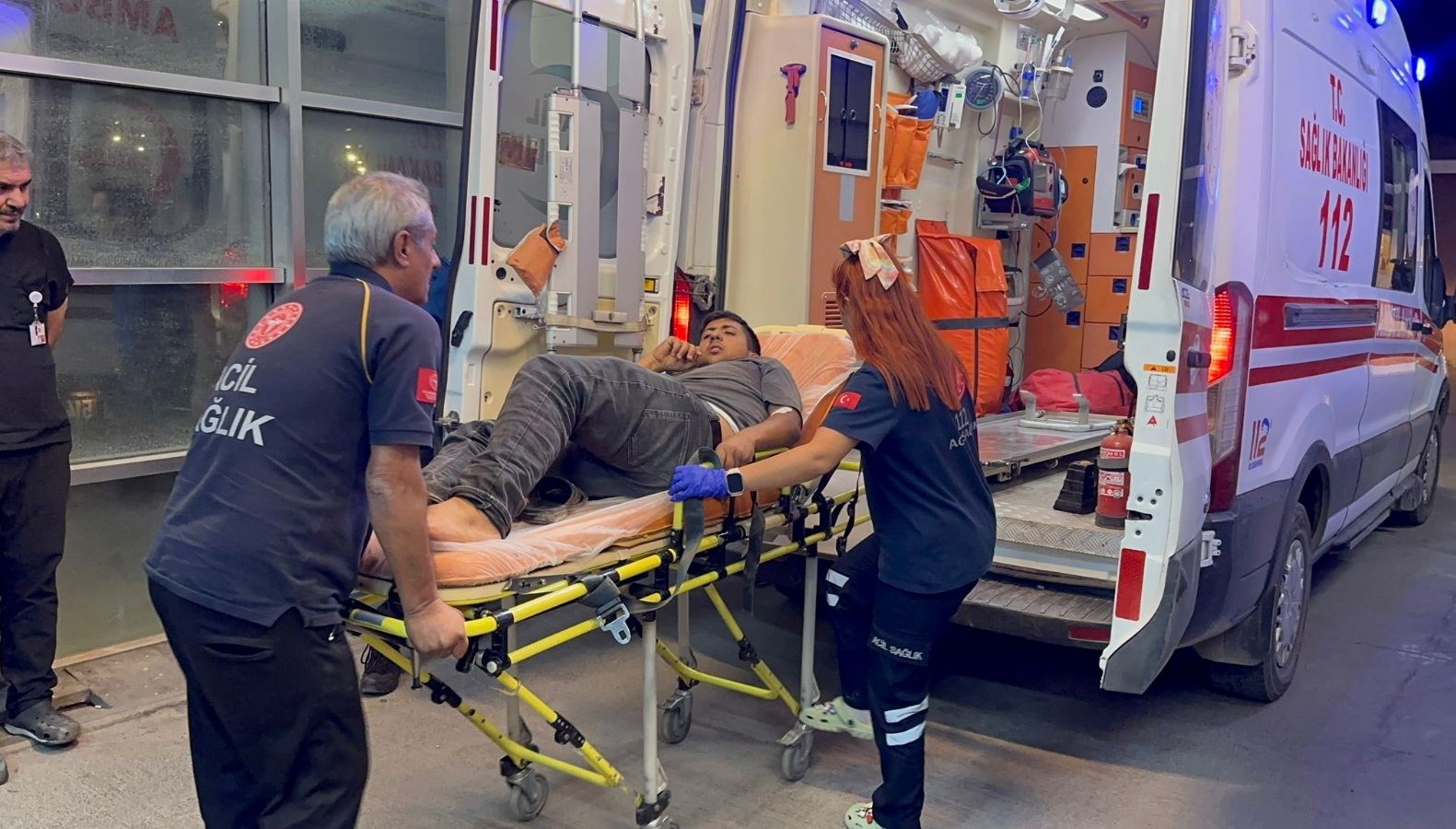 Devrilen motosikletin sürücüsü yaralandı