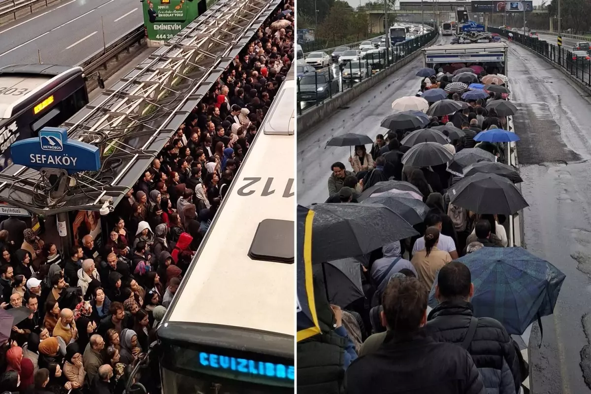 İstanbullular sabah kaosa uyandı! Metrobüsler tamamen durdu