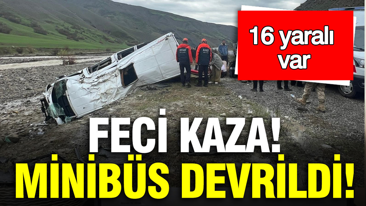Minibüs Dere Yatağına Devrildi: 16 Kişi Yaralandı